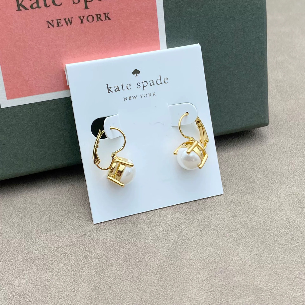 kate spade Pearl Inlaid Metal Earrings